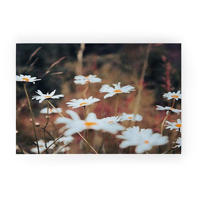 Hannah Kemp Field of Daisies 30" x 20" Welcome Mat - Society6