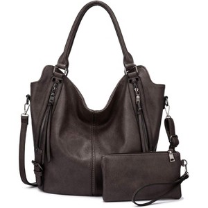Tote Bag for Women PU Leather Shoulder Bags Fashion Hobo Bags with Adjustable Shoulder Strap - 1 of 4