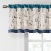 Embroidered Window Valance Blue 50x18" - 3 of 4