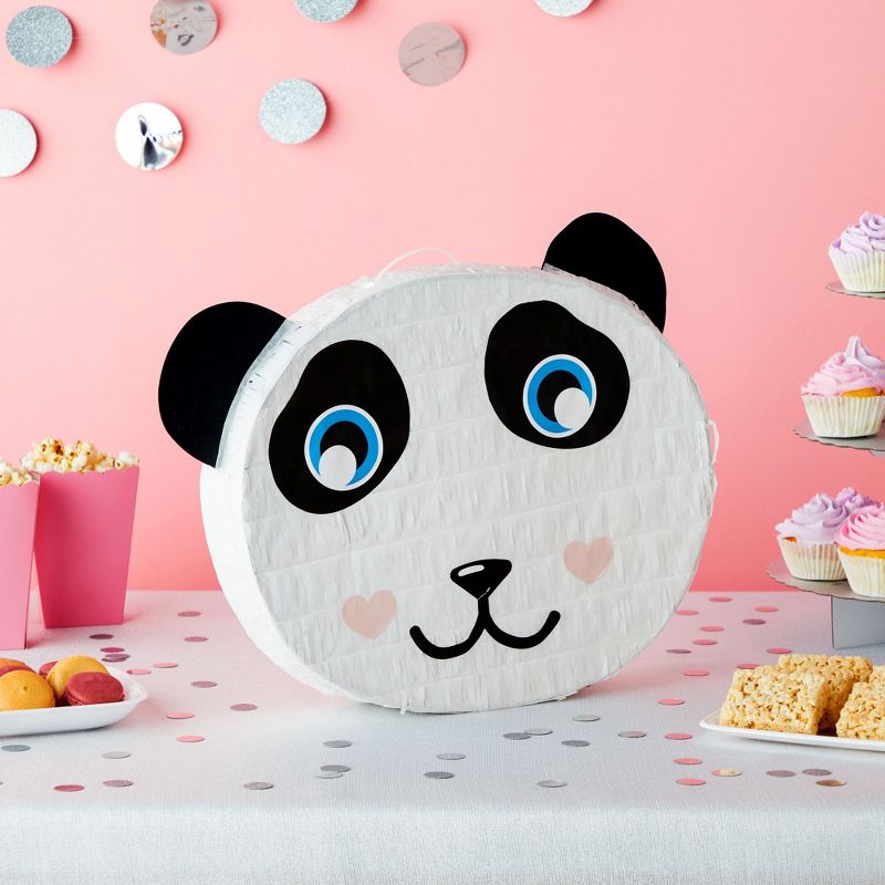 Blue Panda Small Panda Pinata, Kids Panda Birthday Party Supplies, Animal Baby Shower Decorations, 14.6 x 3.0 x 12.4 In, 2 of 9