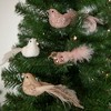 Northlight Sequin Clip On Bird  with Feather Tail Christmas Ornament - 4" - Gold and Pink - image 2 of 4