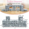 Hooseng Modular Kids Couch, Glow-in-The-Dark Sectional Convertible Toddler Play Sofa, Multi-Combination Playing Couch for Playroom - 3 of 4