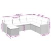 vidaXL 7 Piece Patio Sofa Set with Cushions - Black and Cream Without Table - 4 of 4