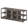 70In TV Stand, Entermainment Center with Storage Cabinet & 2 Mesh Doors, Wood Rustic TV Console, 2 Tier Farmhouse TV Table for Living Room, Bedroom - 3 of 4