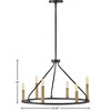Lark Lazlo 6 - Light Chandelier in  Black/Lacquered Brass - 2 of 4