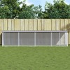 vidaXL Galvanized Steel Chicken Cage with Roof, Light Gray - Spacious Pen for Chicken and Small Pets, Integrated Mesh Design for Ventilation - 2 of 4