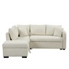 Alilang 82.60 inch Modern Sectional Sofa with Reversible Chaise and Hidden Storage- Beige - 2 of 4