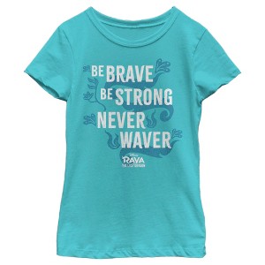 Girl's Raya and the Last Dragon Be Brave Be Strong Never Waver T-Shirt - 1 of 4