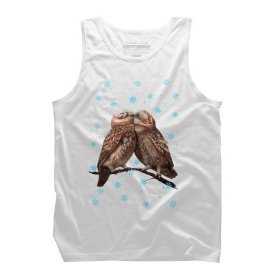 Men's Design By Humans Christmas owl By kodamorkovkart Tank Top