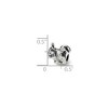 Black Bow Jewelry Sterling Silver Squirrel Nibbling Bead Charm - 2 of 3