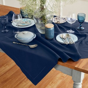 Solino Home Cotton and Linen Hemstitch Table Throw - 1 of 4