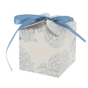 Unique Bargains Gift Boxes with Ribbon 2.76"x2.76"x2.76" Blue 20 Pcs - 1 of 4
