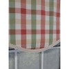 RLF Home Bison Check Trimmed Provance 3" Rod Pocket Lining Luxurious and Elegant Window Treatment Valance 50" x 15" Multi - 3 of 4