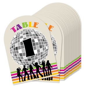 Big Dot of Happiness 70’s Disco - 1970s Disco Fever Party Double-Sided 5 x 7 inches Cards - Table Numbers - 1-20 - 1 of 4