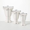 Sullivans Matte White Ribbed Ceramic Urn Set of 3, 10"H, 8"H & 7"H White - 4 of 4