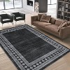 Acekool 10x13 Washable Rug - Non-Slip Geometric Carpet for Living Room & Bedroom - 2 of 4