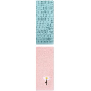 REGALWOVEN Pure Cotton Soft Absorbent Bathroom Hand Towels 13" x 30" 2 Pcs - 1 of 4