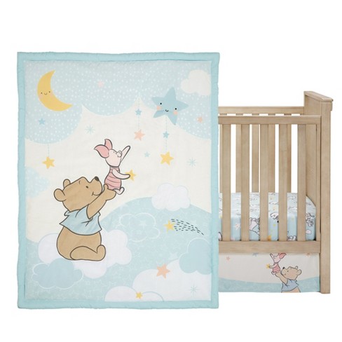 Bedtime Originals Starlight Pooh 3 piece Crib Bedding Set Blue