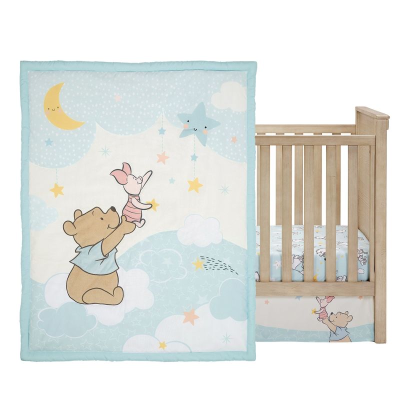 Bedtime Originals Starlight Pooh 3-Piece Crib Bedding Set - Blue, Animals, 1 of 10