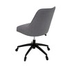 Wood Swivel Upholstered Desk Chair with Mid-Century Canted Legs, 360¡ã Swivel, Tilt Mechanism, Five-Leg Base, Rolling Casters - 4 of 4