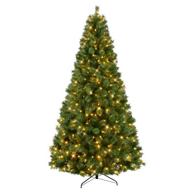 Puleo 9' Pre-Lit Artificial Wyoming Pine Tree with Multi-Function LED Lights