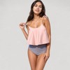 Anna-Kaci Swim Women's Tankini Swimsuit with Loose Flowy Top and Tropical High Waist Bottom - 4 of 4