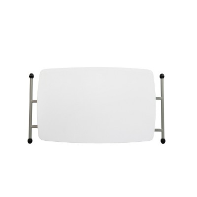 Granite White & Gray Adjustable Height Indoor/Outdoor Folding Table