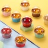 Unique Bargains Greaseproof Double-sided Aluminum Foil Cupcake Liners with Lids 50 Pcs - 3 of 4