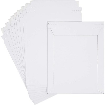 Juvale 500-Pack White Rigid Mailing Envelopes Document Stay Flat Mailers Self Seal Flap, 7 x 9 in