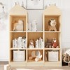 Toy Storage Organizer 8-Cubby Kids Bookshelf, Natural Wood Bookcase with Cubby Storage, Playhouse Cabinet Shelf for Boys, Girls, Playroom - 4 of 4