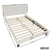 TiramisuBest Walnut 3-Piece Rubberwood Bedroom Set, Platform Bed with Two Nightstands, Queen - 4 of 4