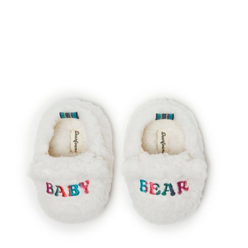 etc klaver teater Dearfoams Kid's Baby Bear Teddy Closed Back Slipper : Target