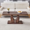 47in Modern Rectangular Coffee Table with Sculptural Base for Living Room Dining Room or Office Multifunctional Table for Daily Use-The Pop Home - 3 of 4
