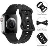 HTUTWOO Checkered Apple Watch Silicone Strap, Slim Sport Band 38/40/41/42/44/45/46/49mm for iWatch Series 11 10 9 8 7 6 5 4 3 2 1 SE Ultra - 3 of 4