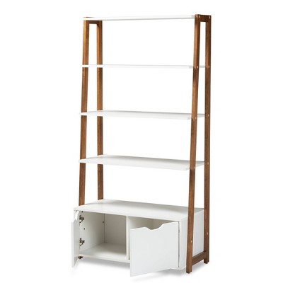 target white ladder bookshelf