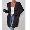 BLUEMING Womens Long Sleeve Lightweight Open Front V-Neck Casual Cardigan Sweaters Outerwear - 3 of 4