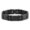 Black Bow Jewelry Men's 13mm Black Plated Stainless Steel & CZ Cross Bracelet, 8 Inch - image 3 of 4