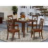 HomeStock 5-Pc Mahogany Finish Solid Wood Top - Dining Room Set - Seats 4 - 2 of 4