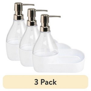 LunaLulinlk (3 pack) Soap Pump and Sponge Holder, Soap Dispenser with Built-in Caddy, 17.1 oz (508 ml) - 1 of 4