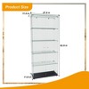 FONTOI 5-Tier Diamond Glass Display Cabinet Storage Cabinet Curio Display Cases Floor Standing Showcase for Living Room, Clear, 27.56"* 11.81"*62.99" - 3 of 4