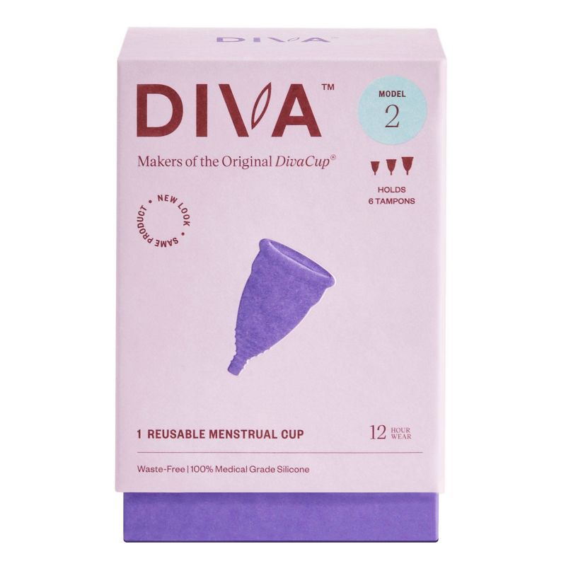 DivaCup Model 2 Reusable Menstrual Cup, 1 of 13