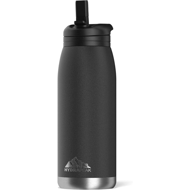Hydrapeak Flow 32oz Insulated Stainless Steel Water Bottle With Leak-proof Straw Lid & Handle, 1 of 8