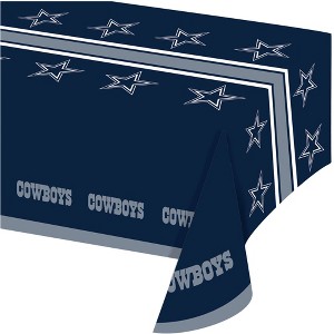 3ct Dallas Cowboys Football Reusable Tablecloth - 1 of 3