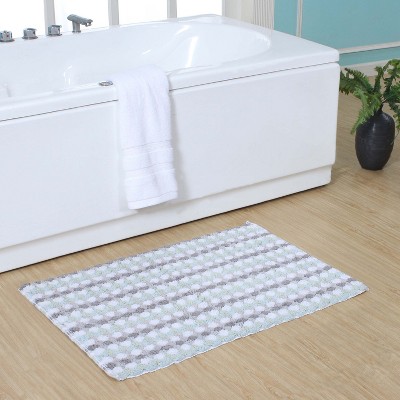 Home Weavers Orion Collection 100% Cotton Bathroom Rug, Non Slip Bath Mat Water Absorbent Soft Shaggy Mat Machine Washable