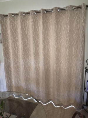 Forest Hill Patio Woven Blackout Grommet Top Single Curtain Panel