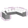 vidaXL Garden Sofa Set Brown, Cream White - 3 of 4