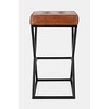Jofran, Brooks Distressed Modern Leather Backless Stool - 3 of 4