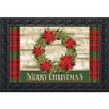 Briarwood Lane Doormat 30x18 Indoor Outdoor Poinsettia Wreath Christmas For Christmas Doormat - 2 of 4