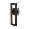 Rennnsan Lumetra 14"H Hardwired Rectangle Aluminum Industrial LED Dimmable Outdoor Wall Sconce in Black - 3 of 4
