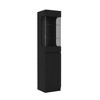 Famapy Black Tall Display Cabinet Accent Cabinet with LED Lights - Modern Storage for Glassware & Decor - 4 of 4
